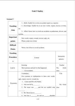 Unit 3 Safety_教案2