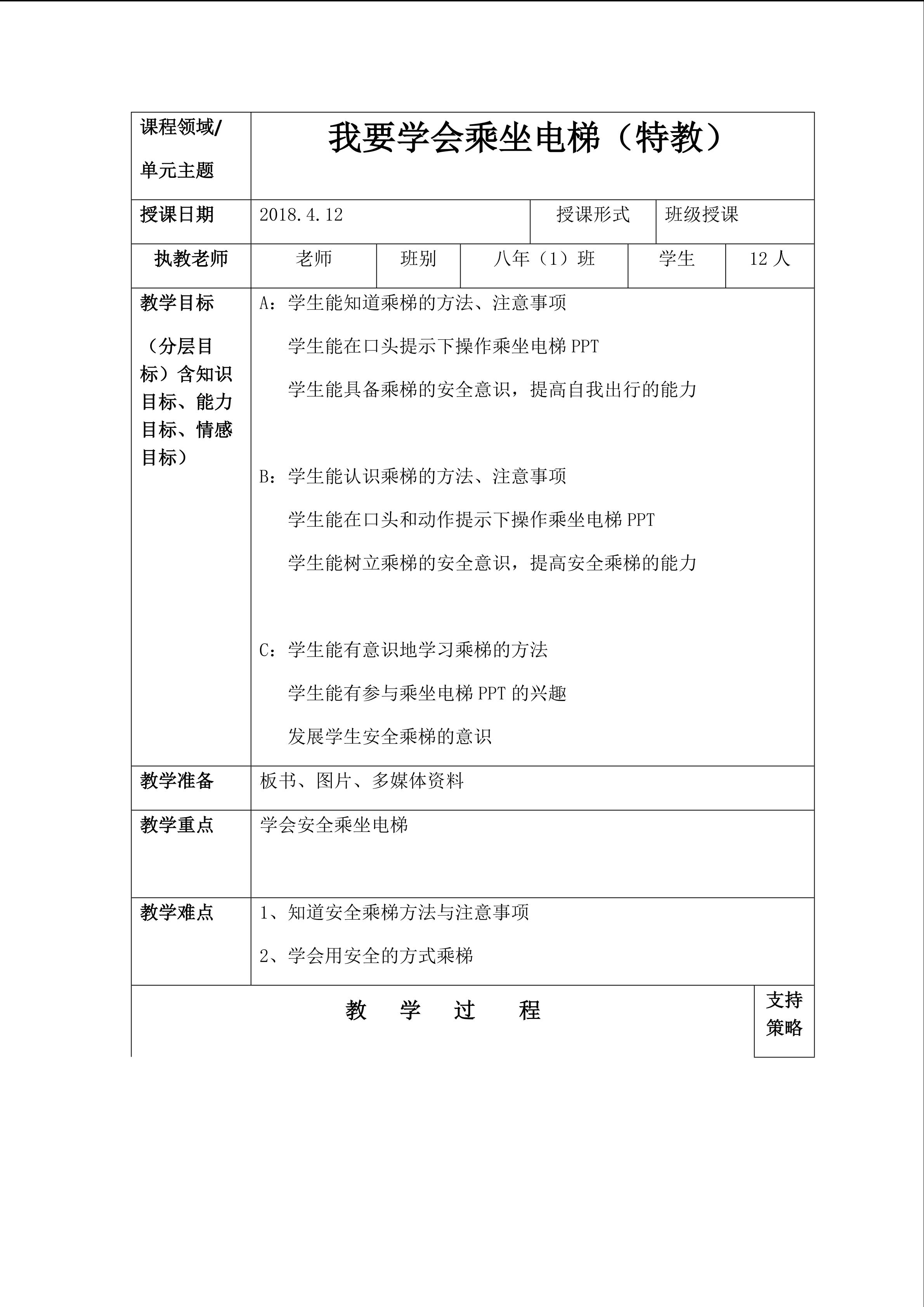 我要学会乘坐电梯