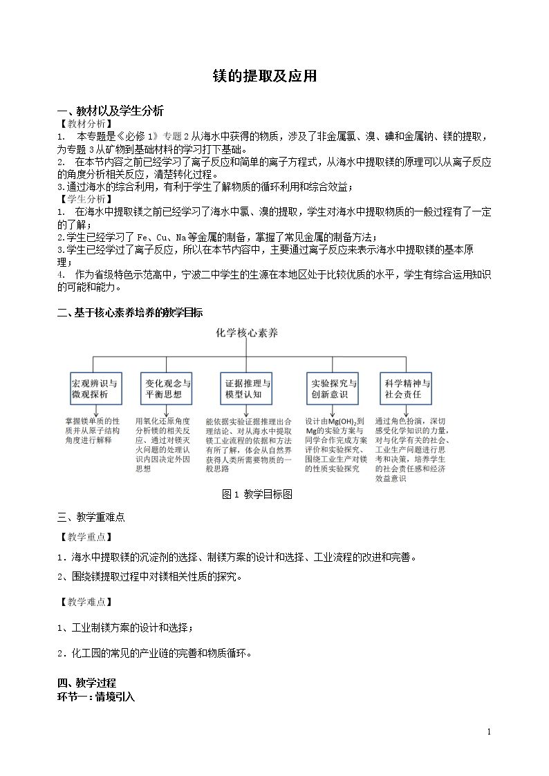 第二单元　钠、镁及其化合物