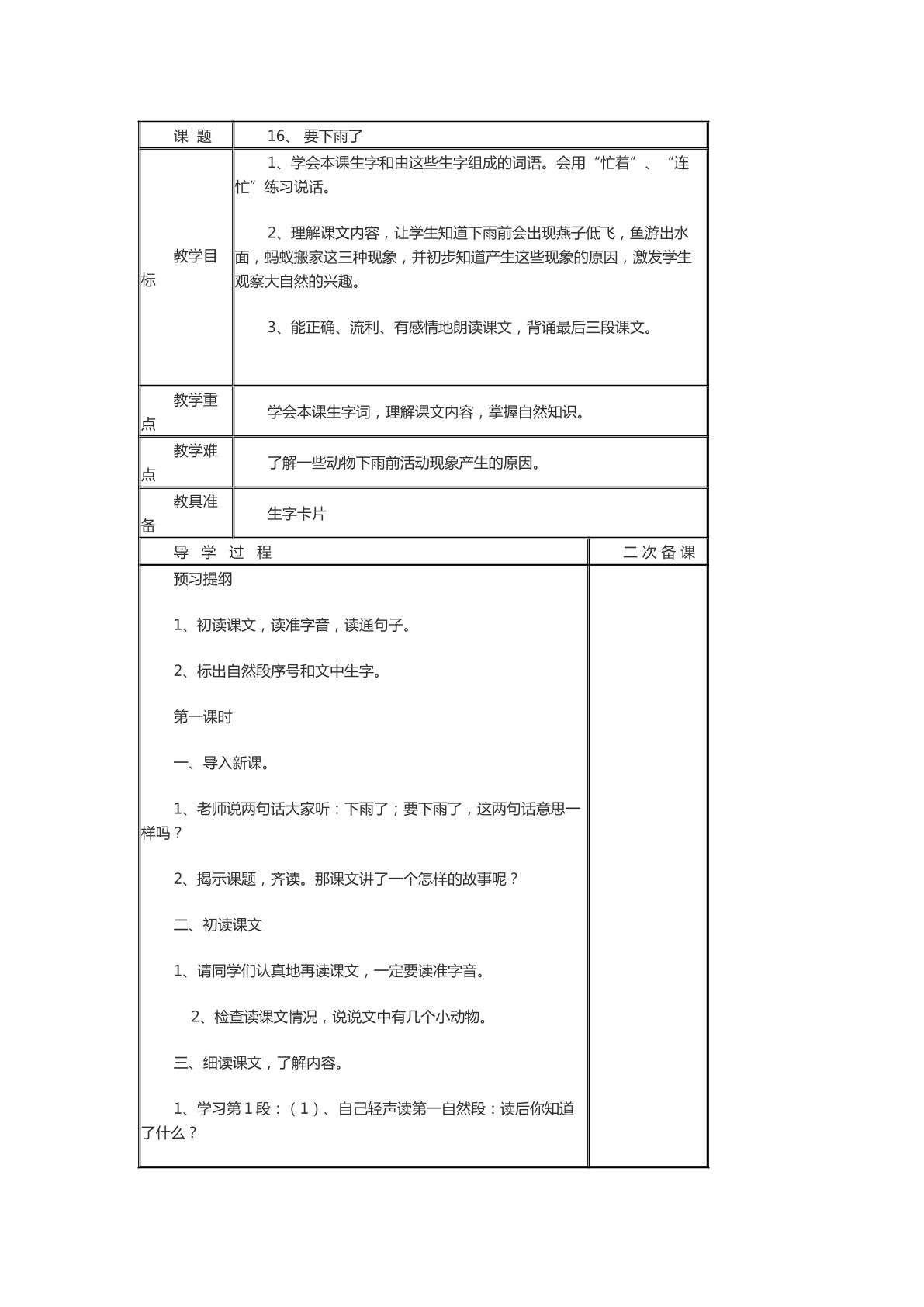 要下雨了