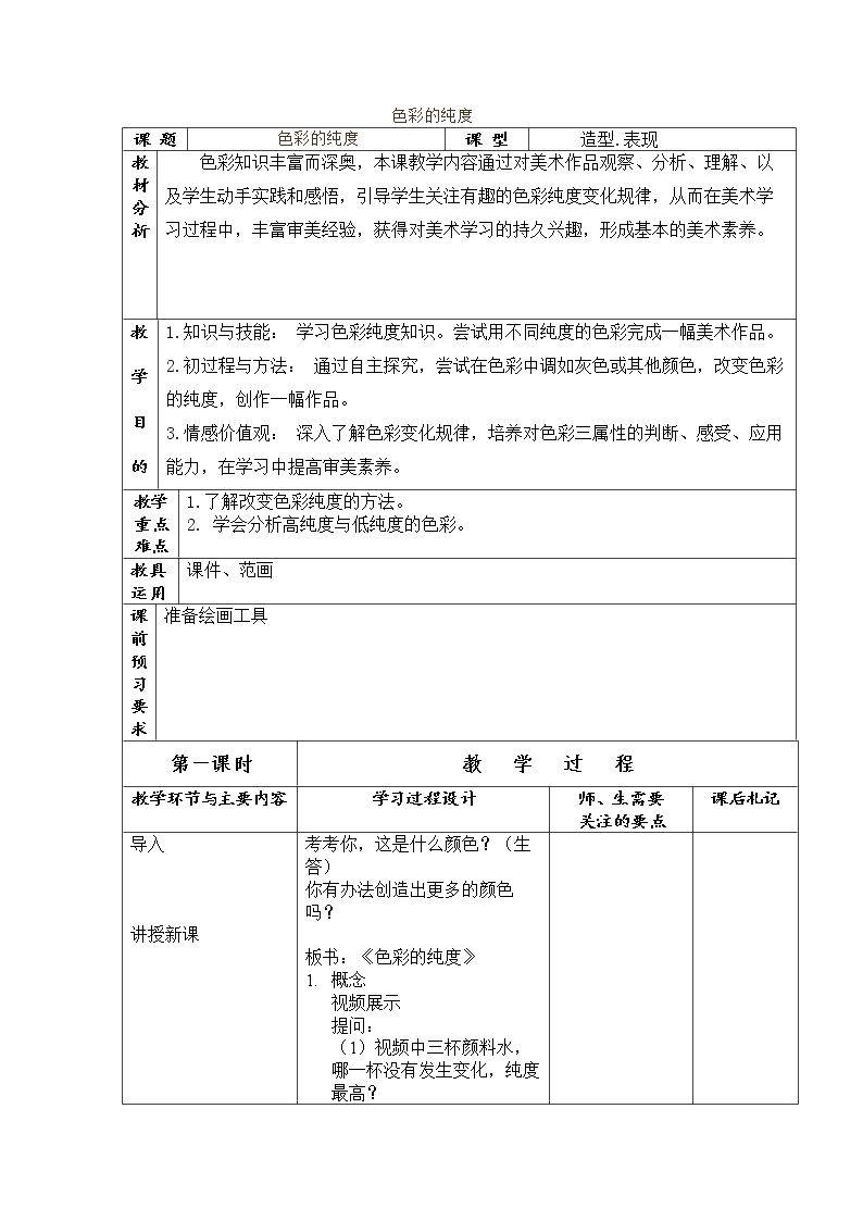 第3课：色彩的纯度