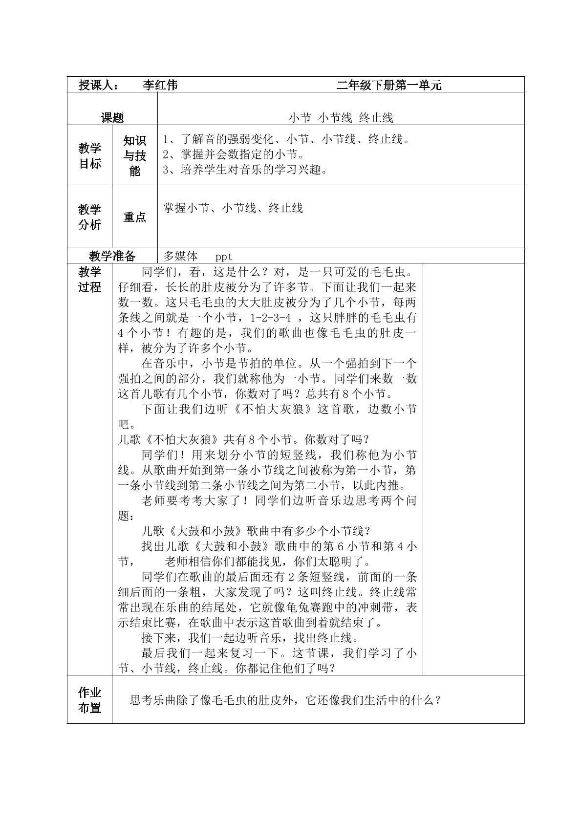 小节 小节线 终止线