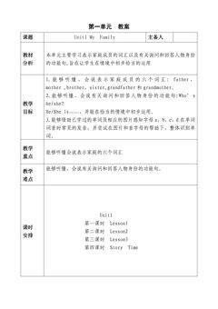 【教案】二年级上册英语人教版新起点Unit 1《My Family》(lesson 1)01