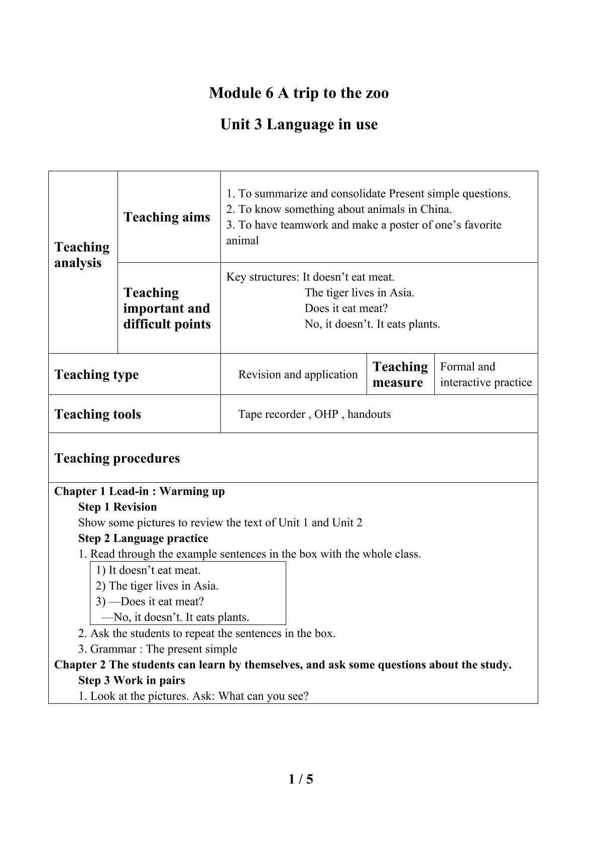 Unit 3 Language in use_教案1