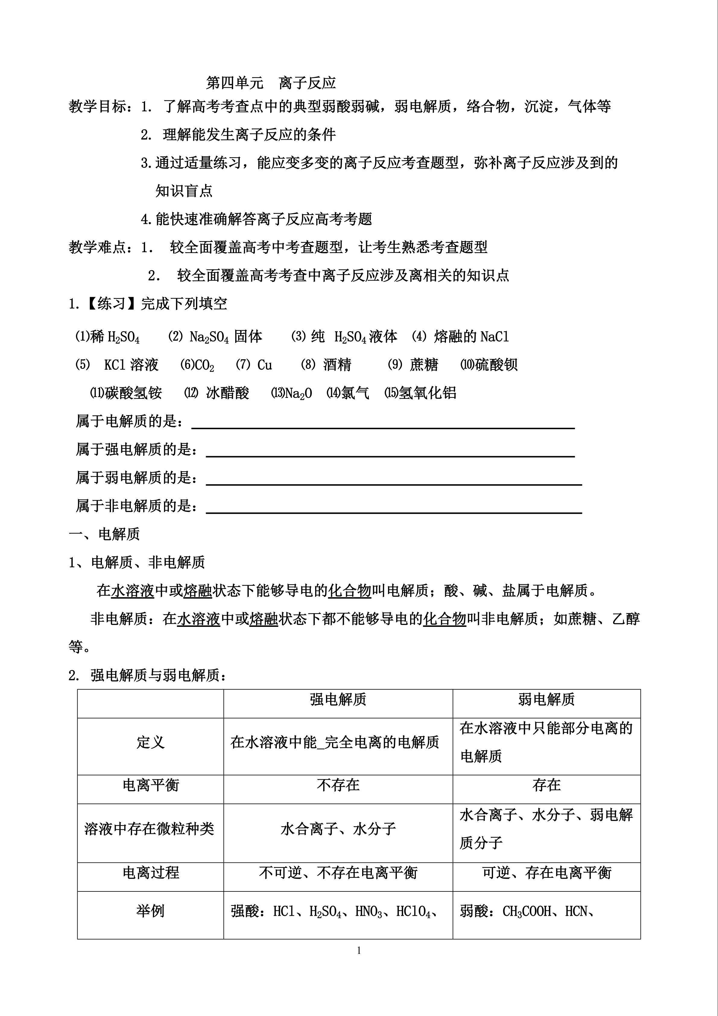 离子反应