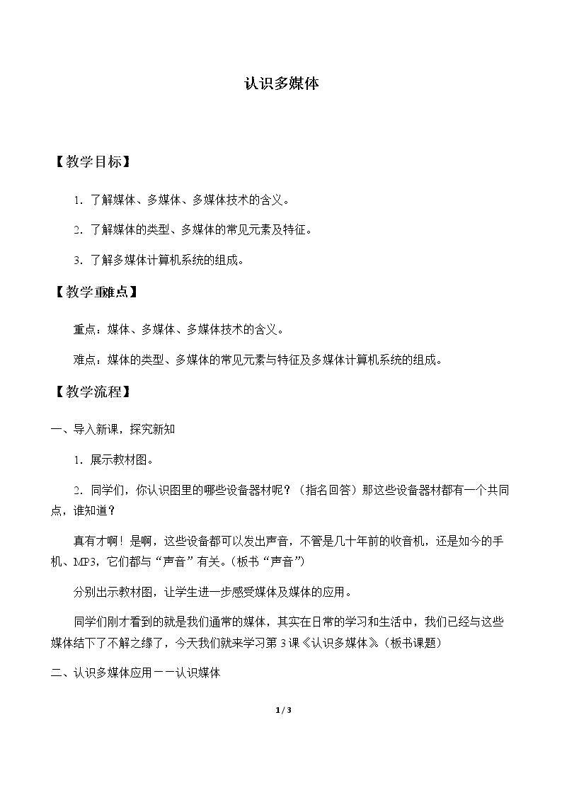 认识多媒体