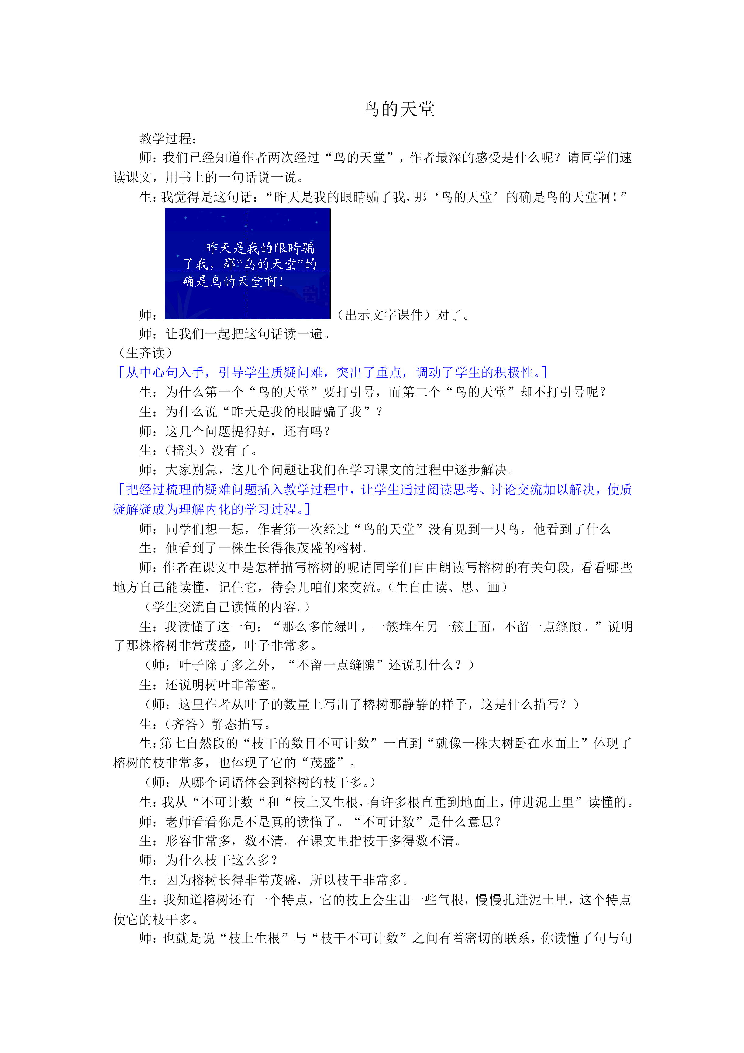 鸟的天堂_教案2