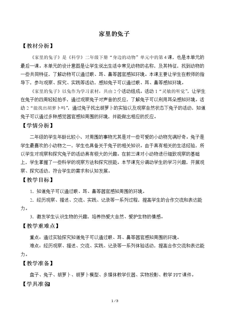 家里的兔子