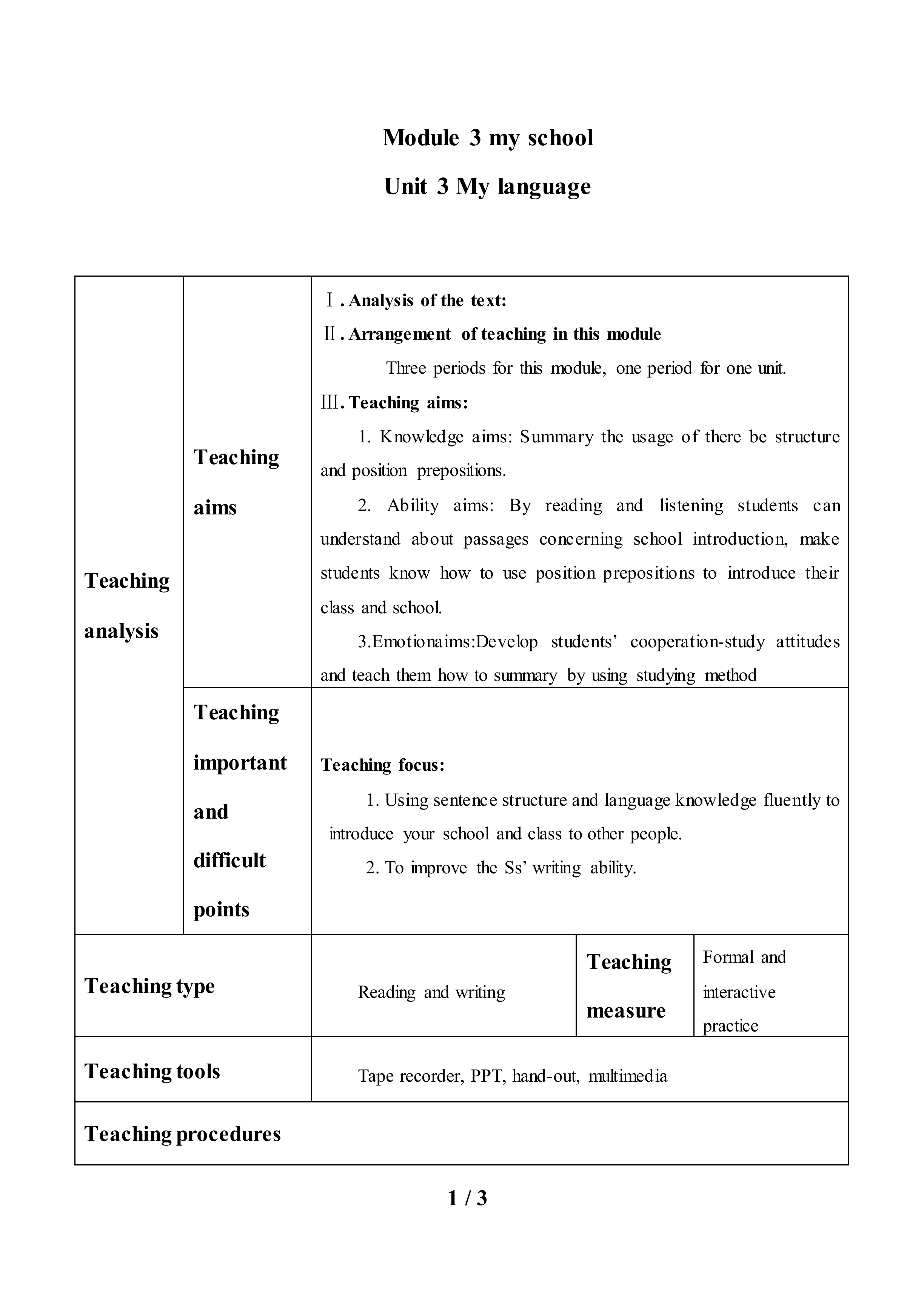 Unit 3 Language in use_教案1