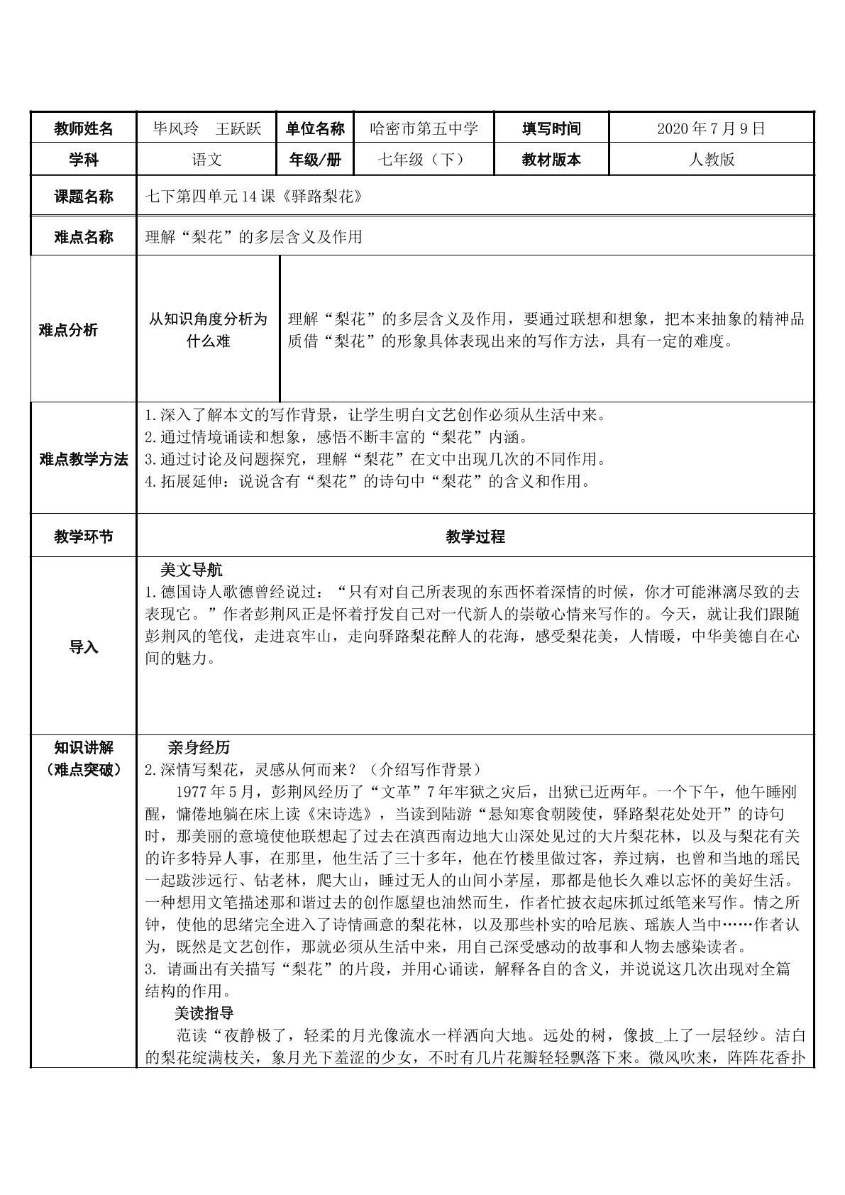 梨花的多层含义和作用