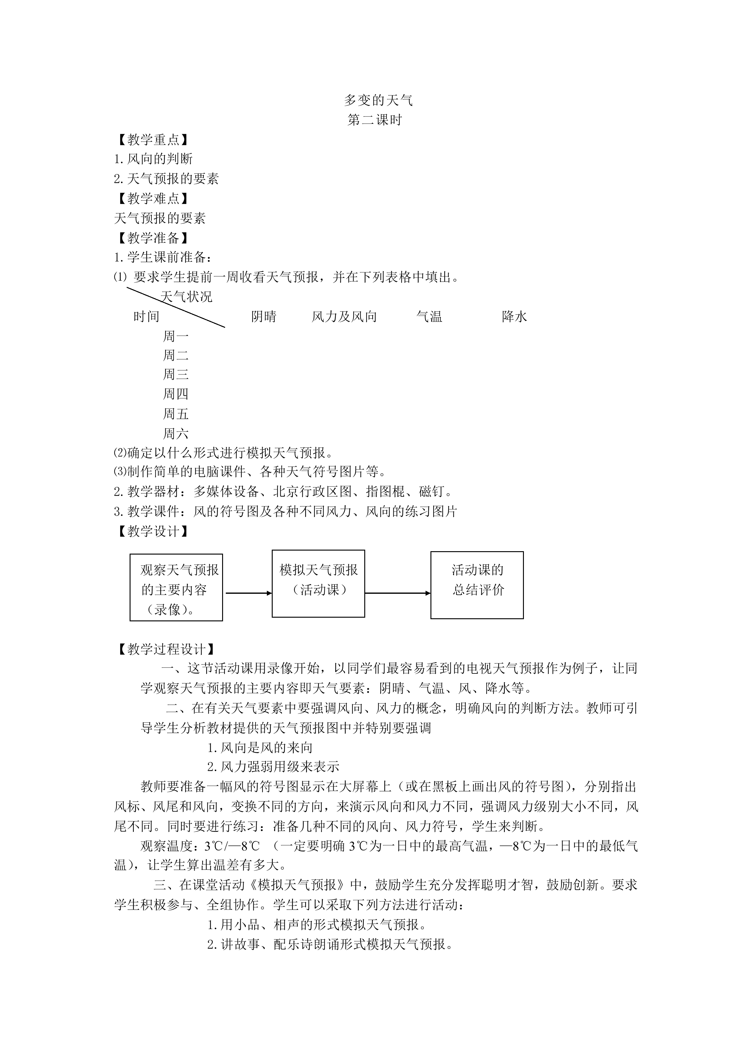 多变的天气_教案2