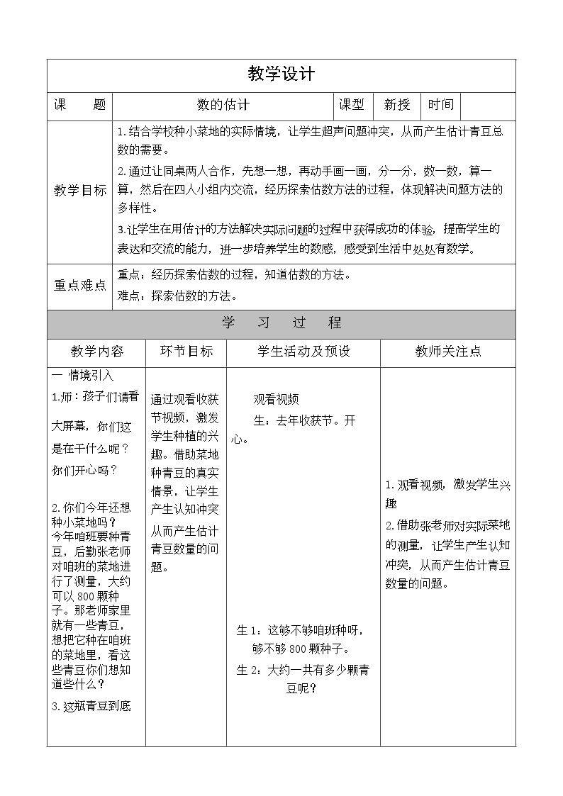 数的估计