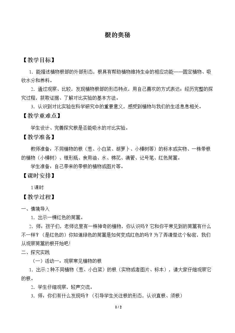根的奥秘