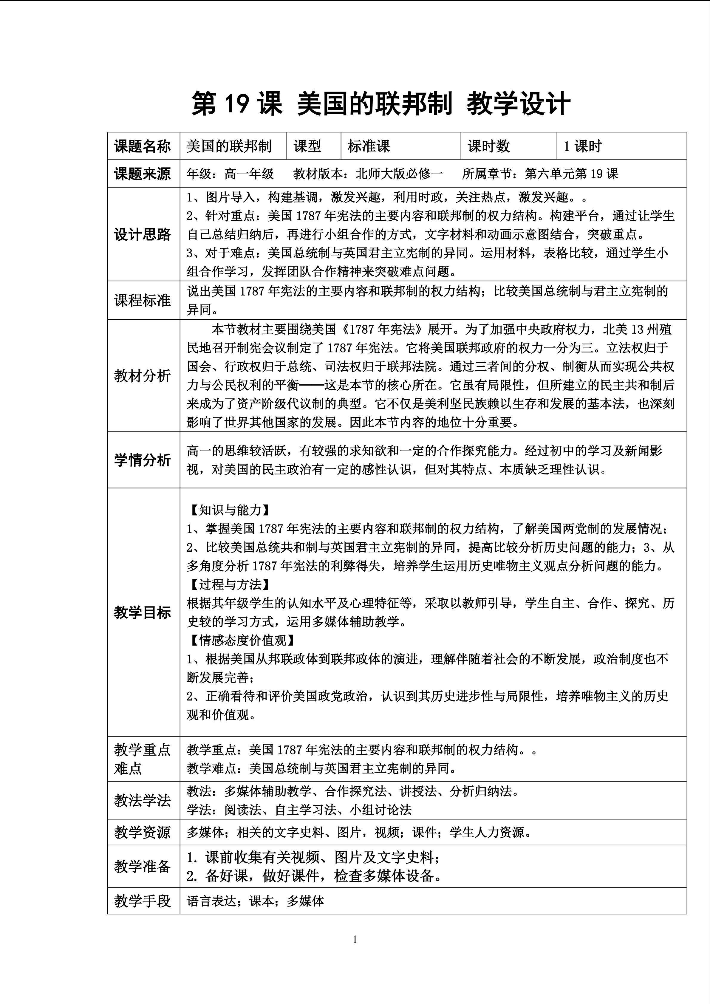 美国的联邦制