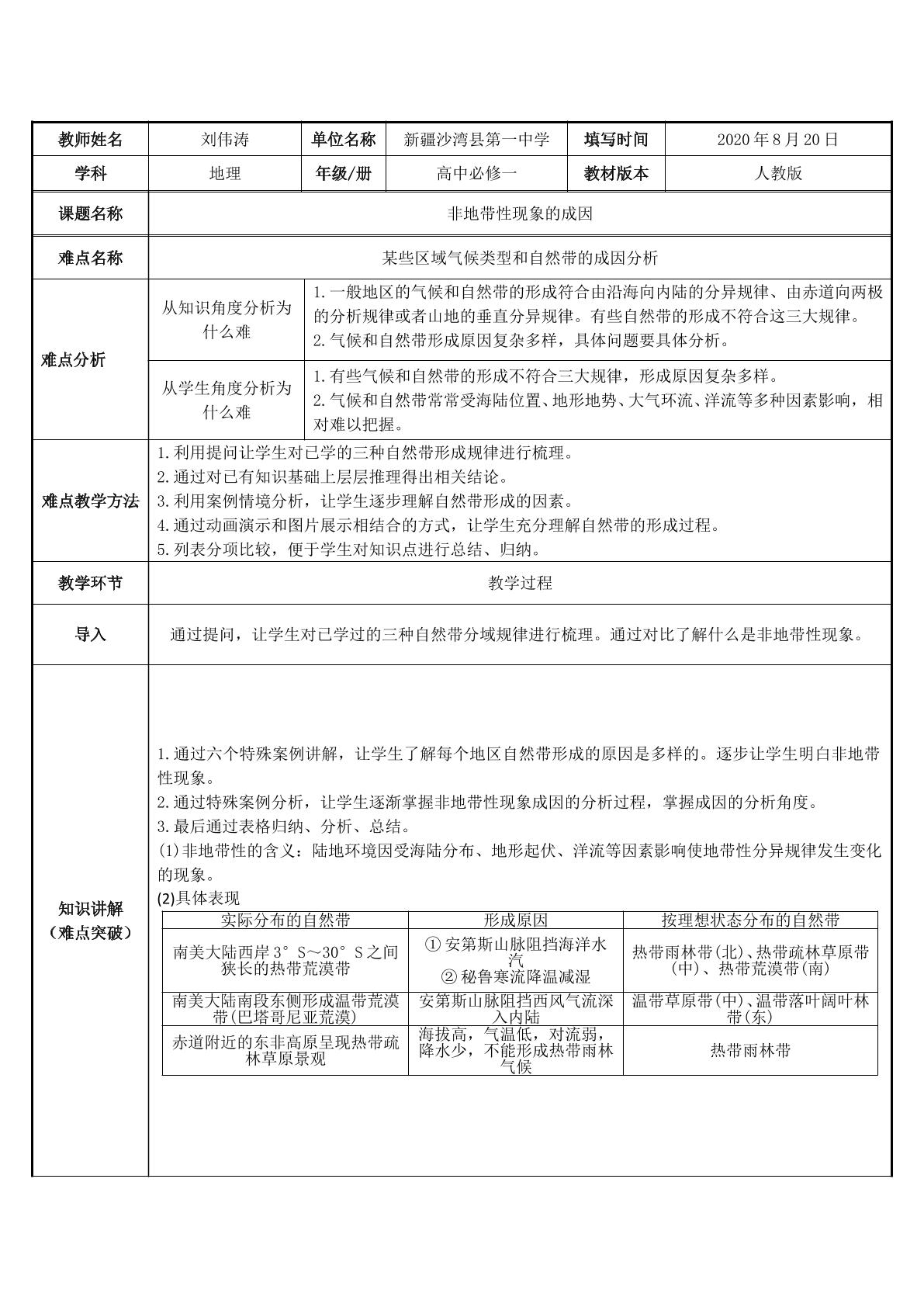 非地带性现象的成因