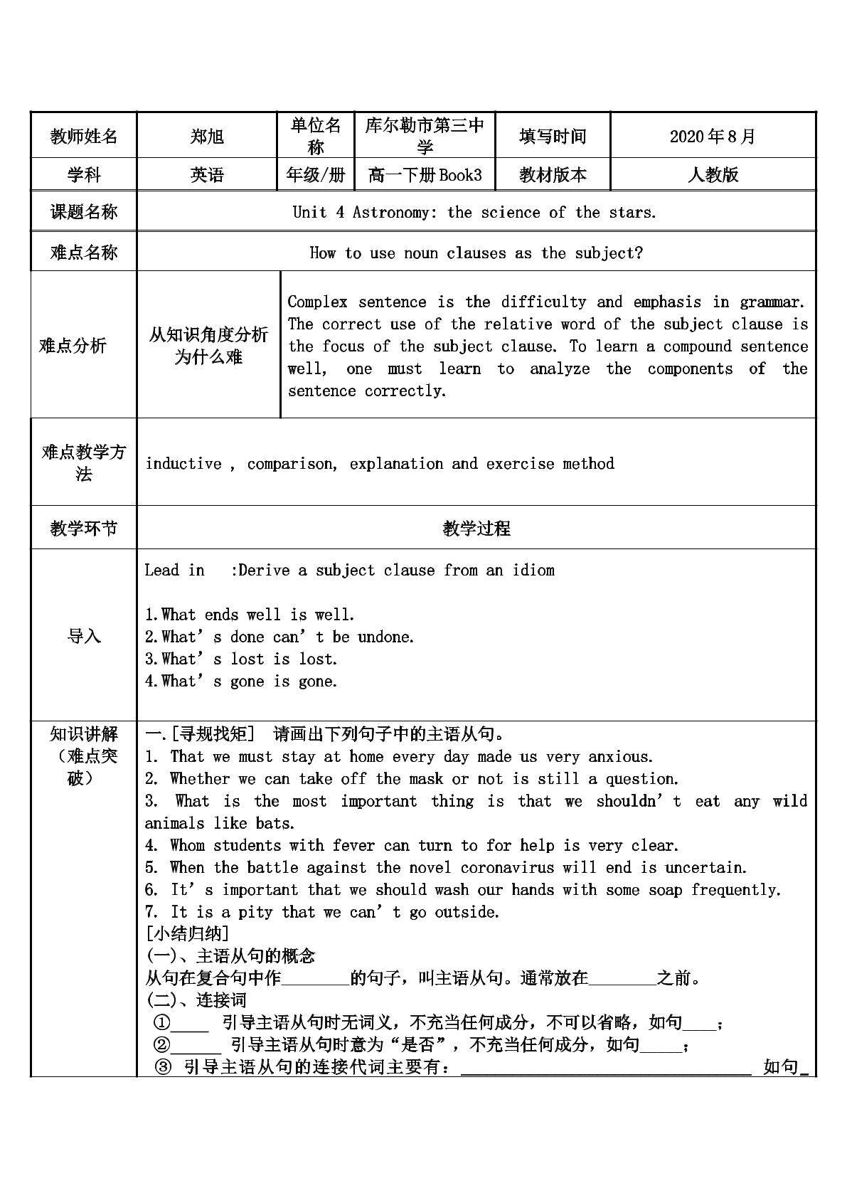 How to use noun clauses as the subject?