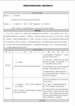 《物体受力时是怎样运动》教学重难点突破