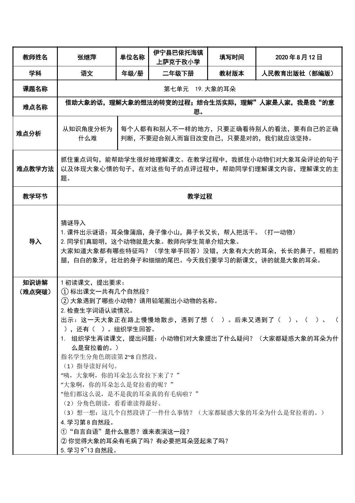 大象的耳朵