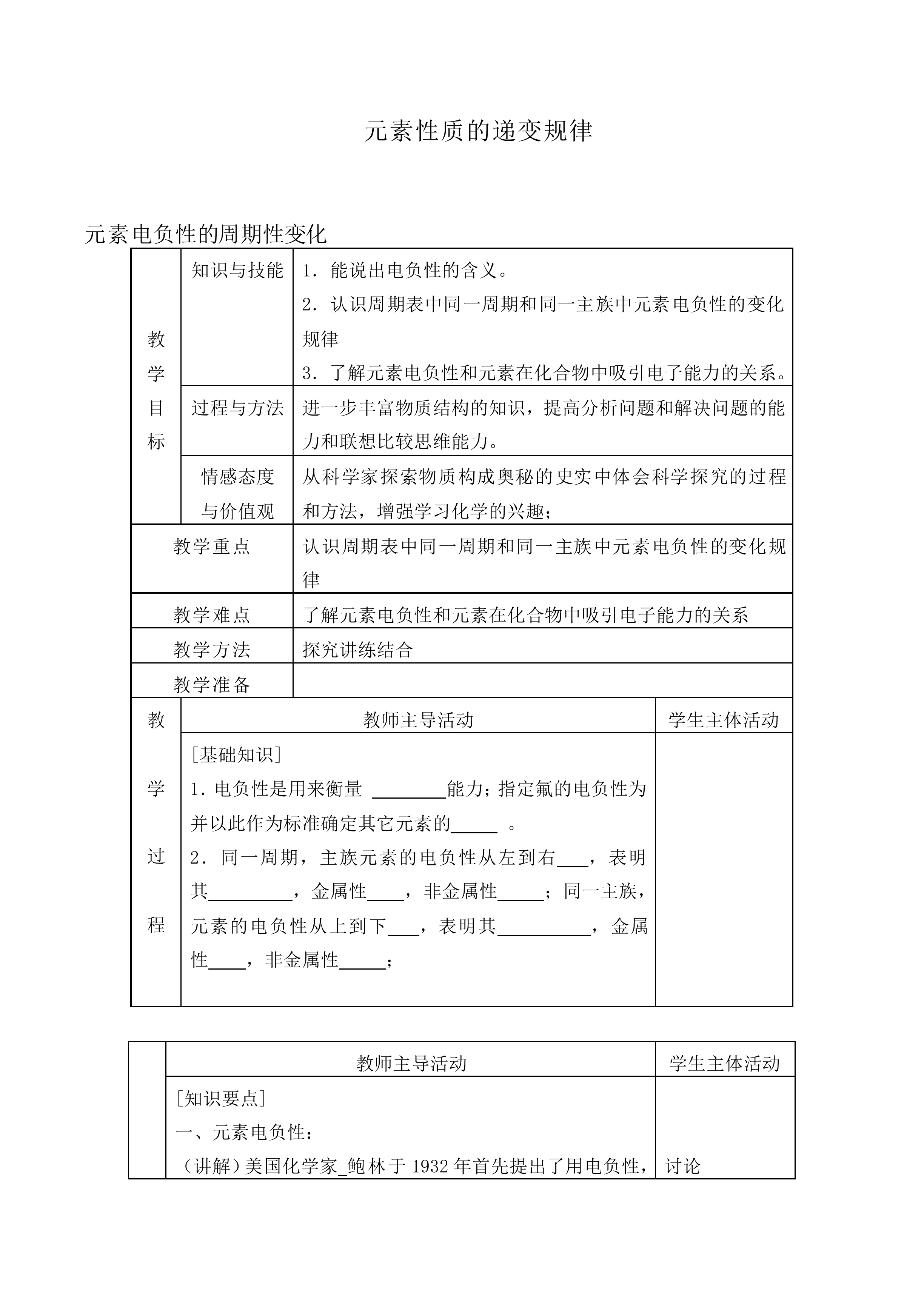 元素性质的递变规律_教案4