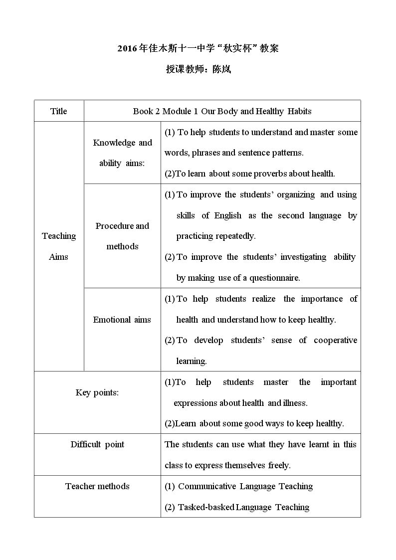 Listening and vocabulary