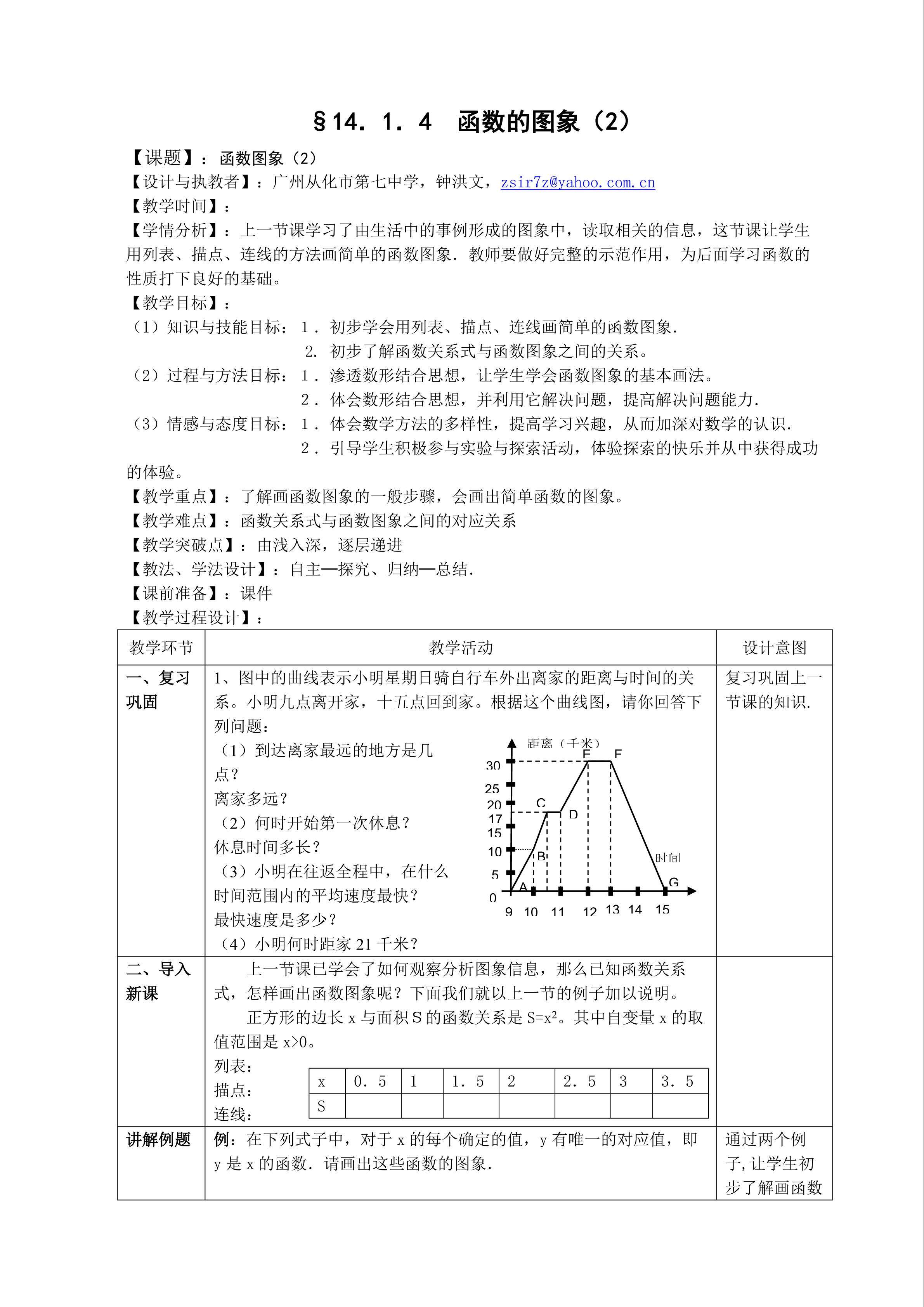 课时4：14．1．4  函数图象2(平行班)