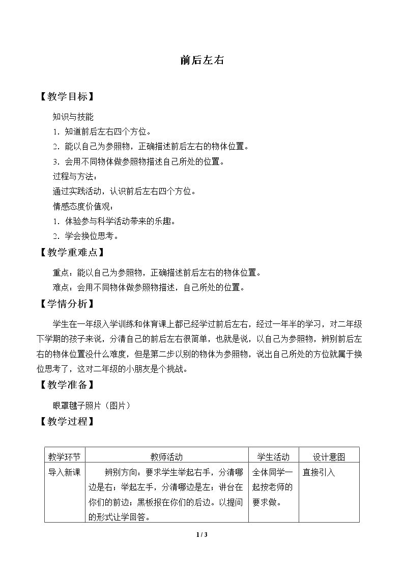 前后左右