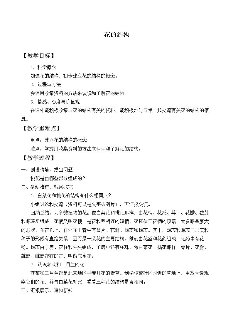 花的结构