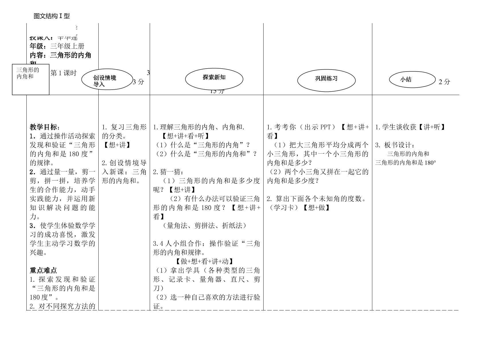 三角形的内角和
