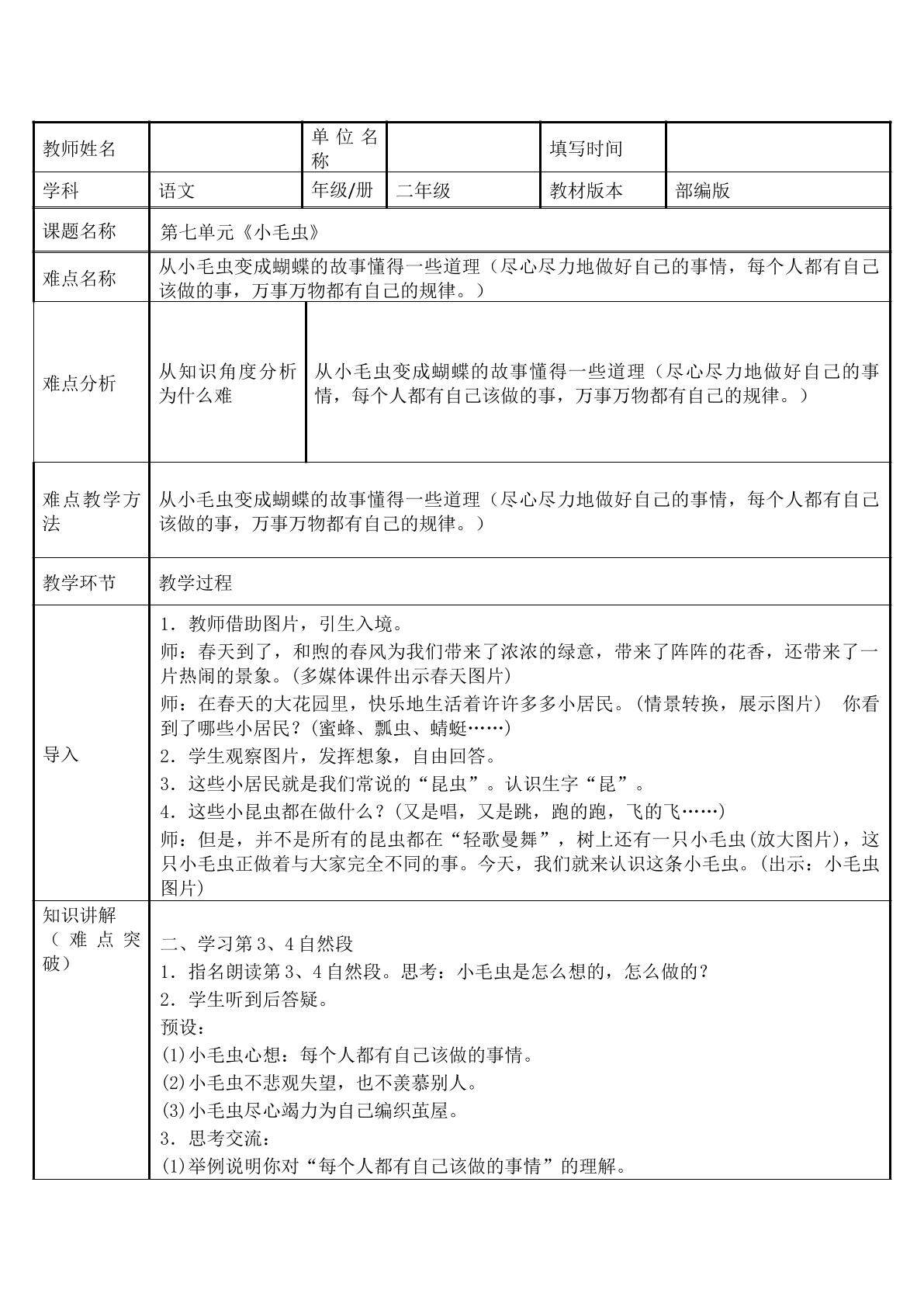 小毛虫