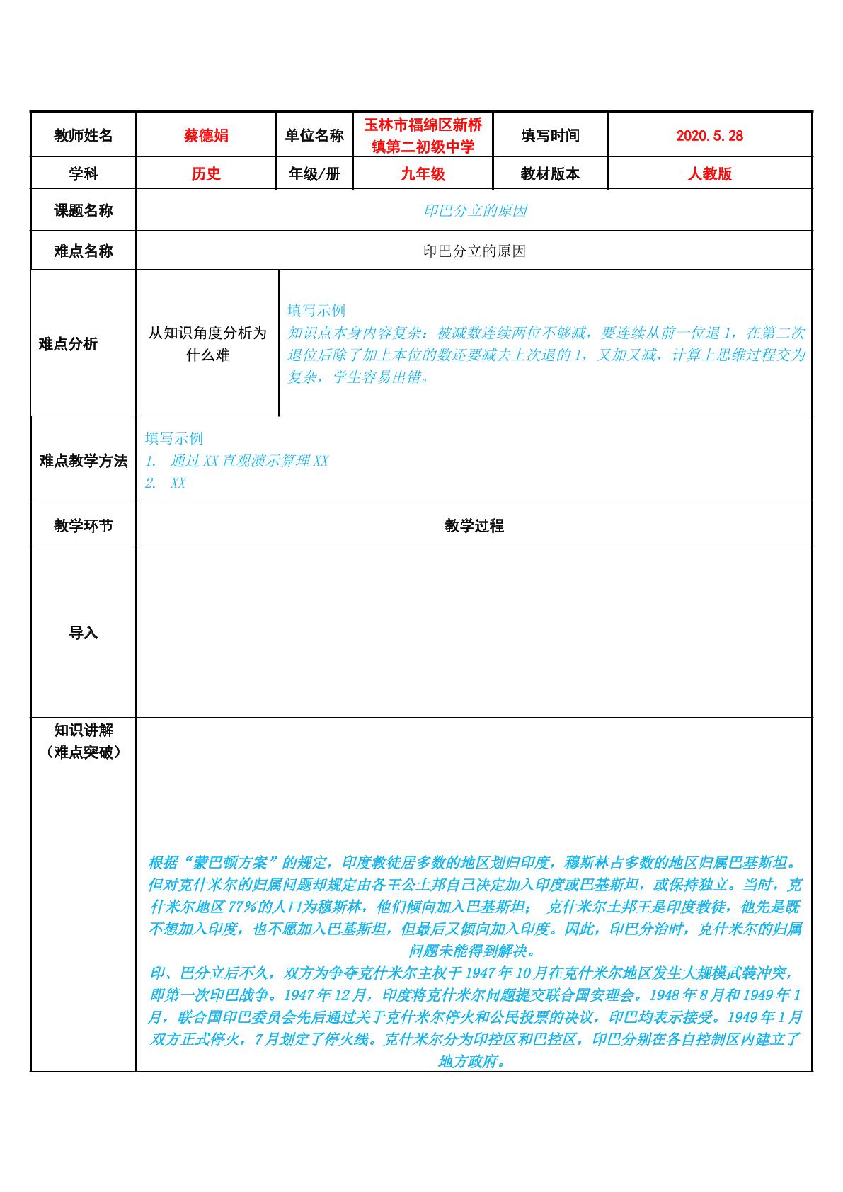 印巴分立的原因