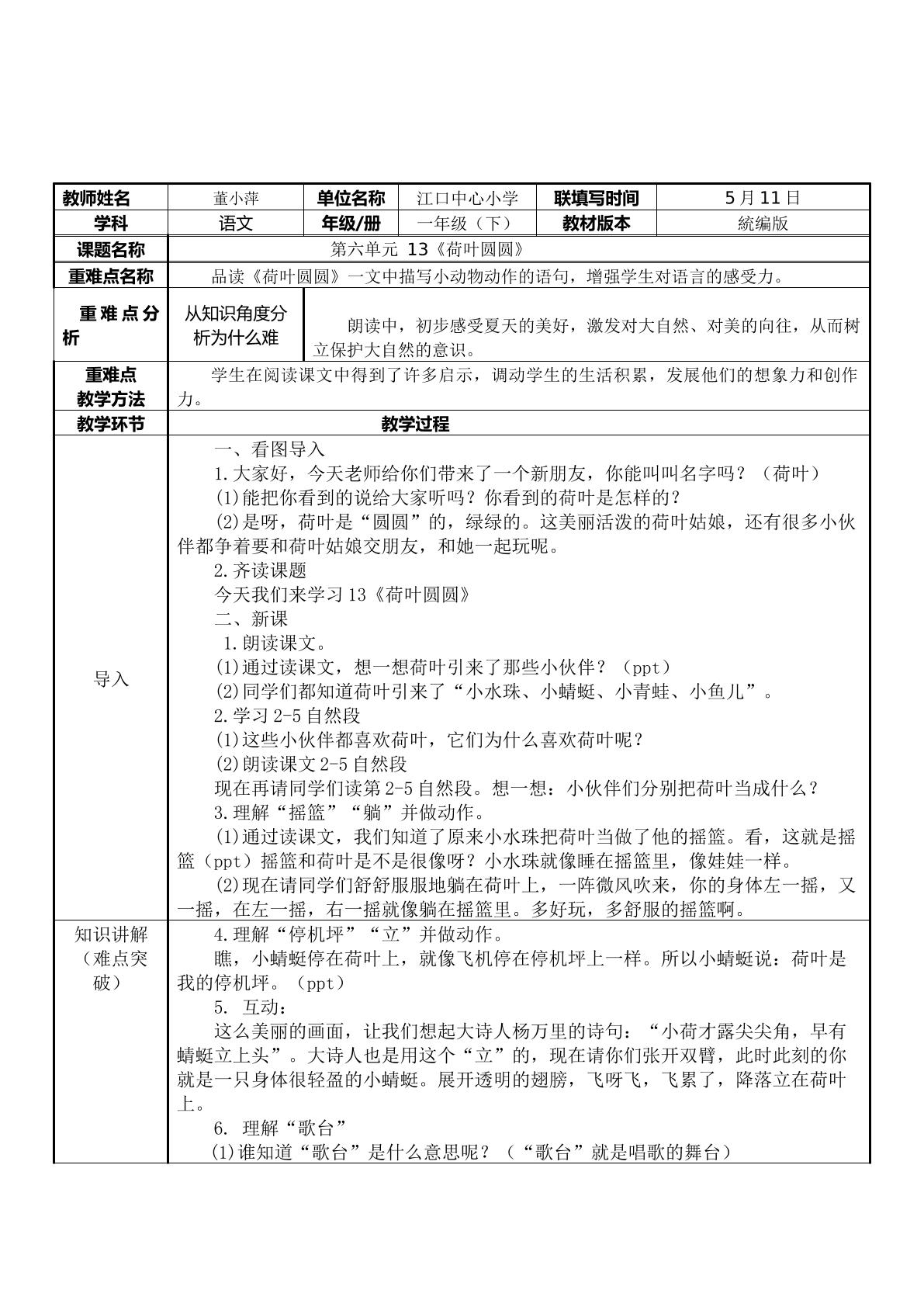 荷叶圆圆