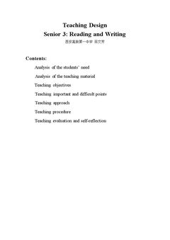 Reading and writing