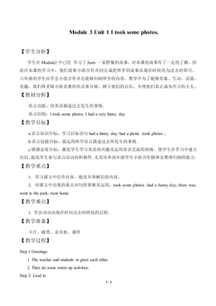 Unit 1 I took some photos._教案1