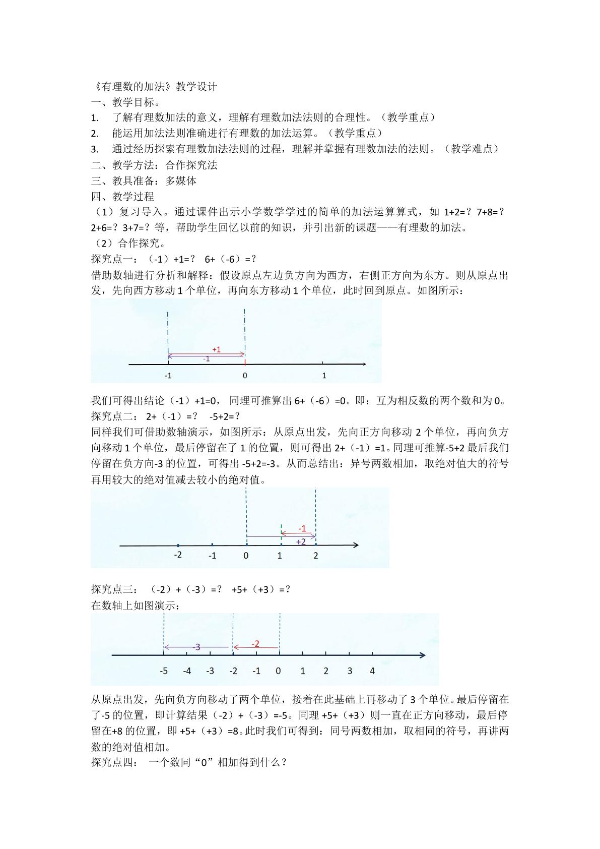 有理数的加法法则