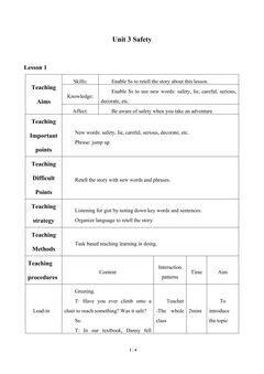 Unit 3 Safety_教案1
