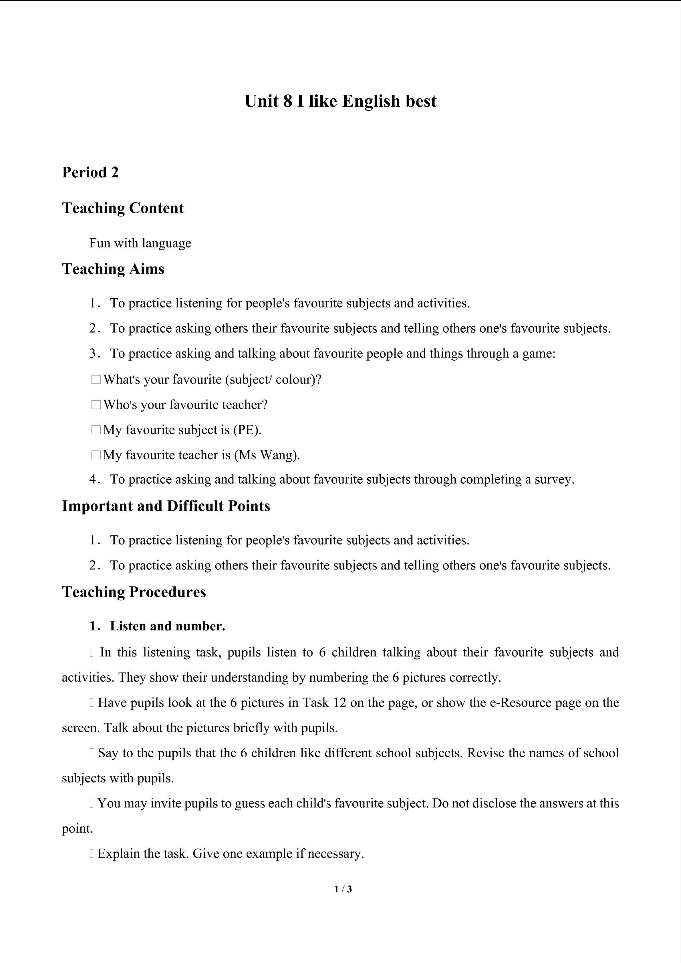 I like English best_教案3