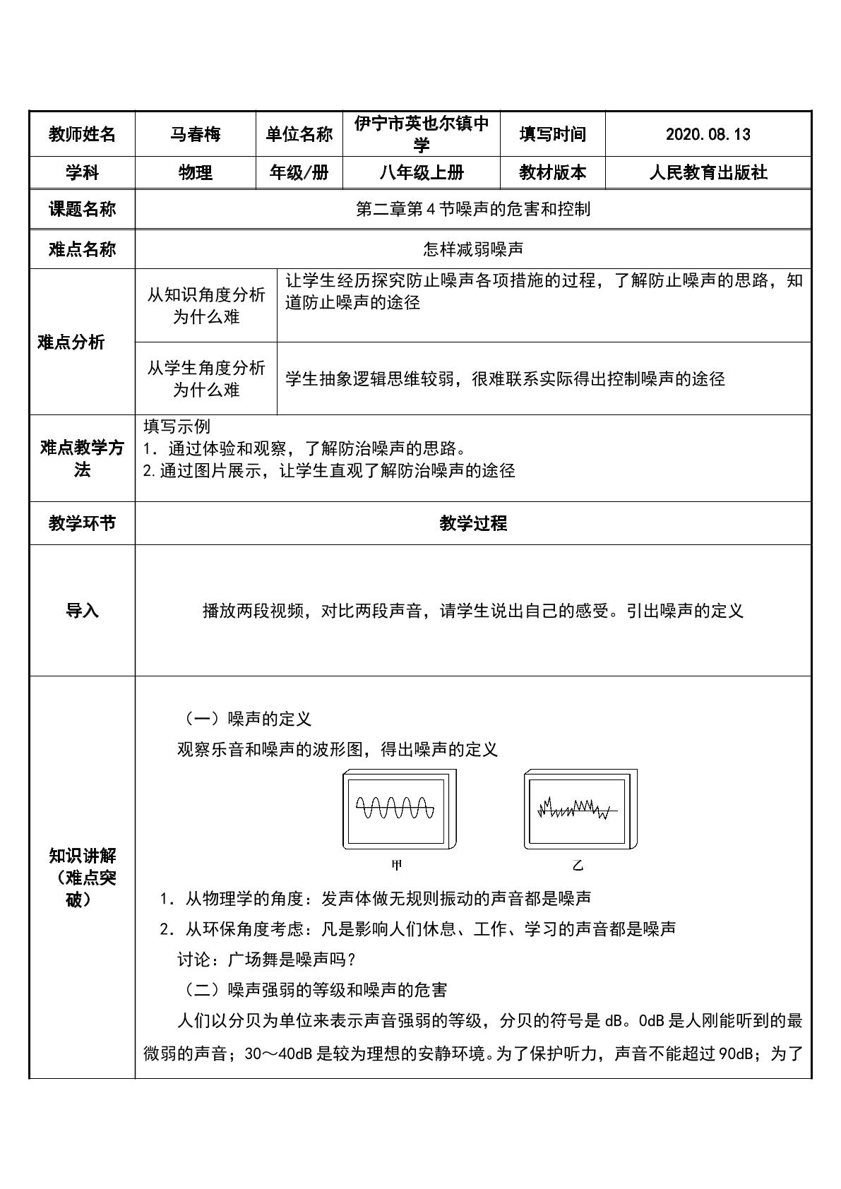 噪声的危害和控制