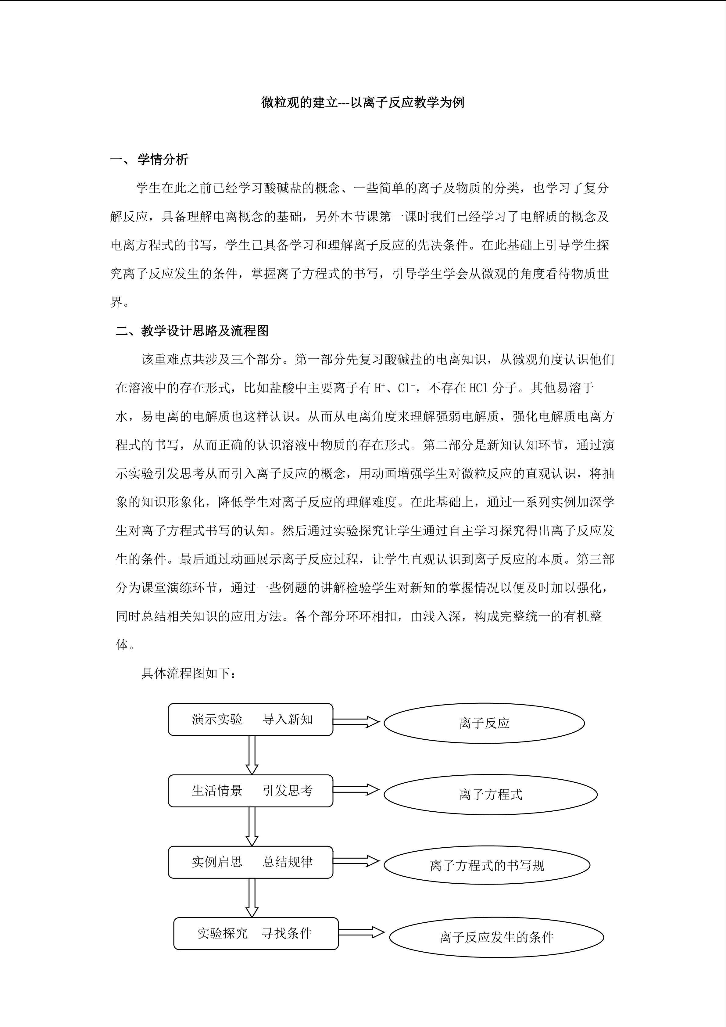 微粒观的建立-以离子反应为例