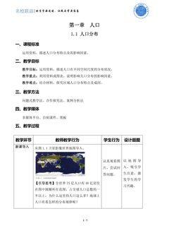 1.1 人口分布-人教版新教材高中地理必修第二册