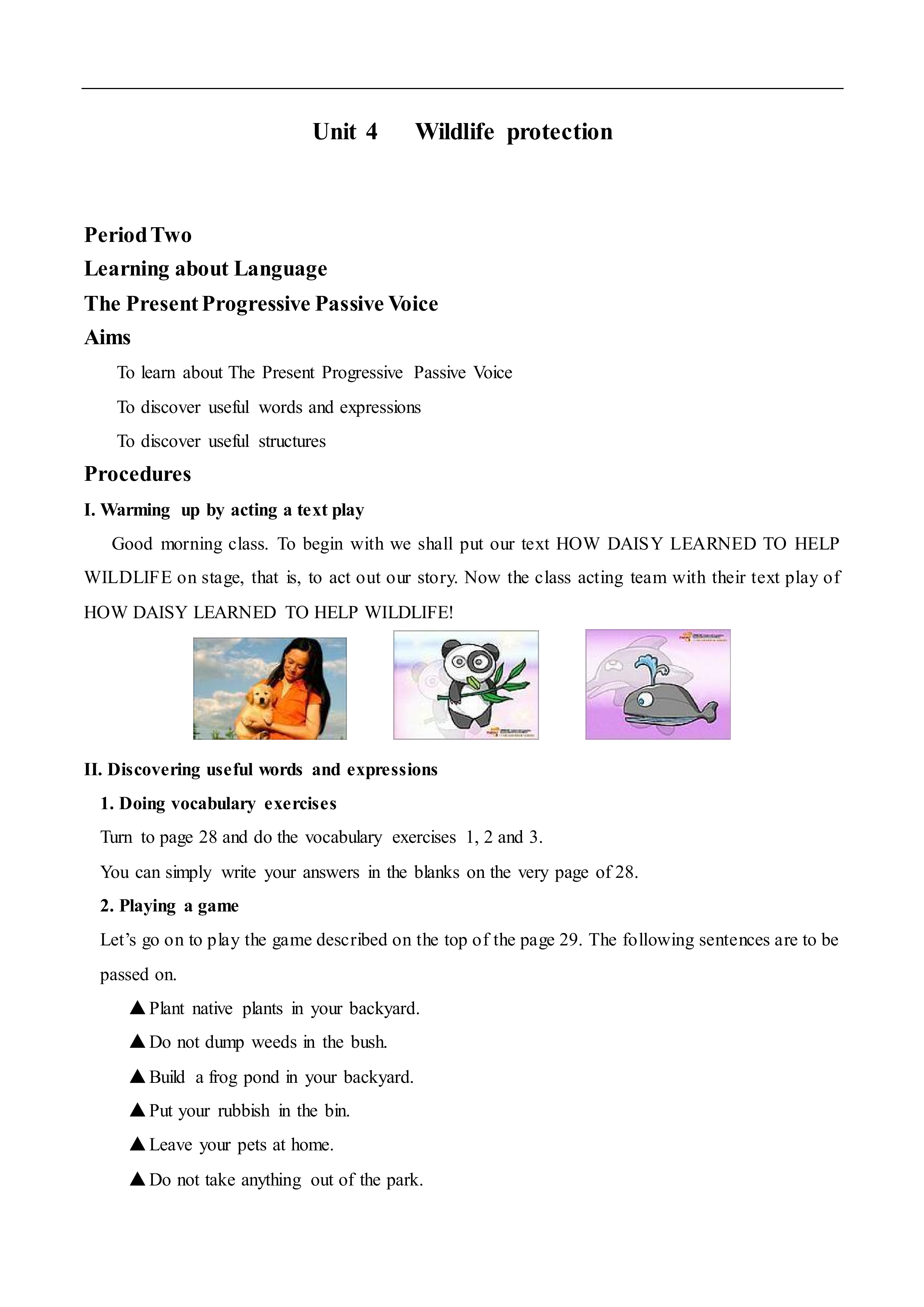 Wildlife protection_教案2