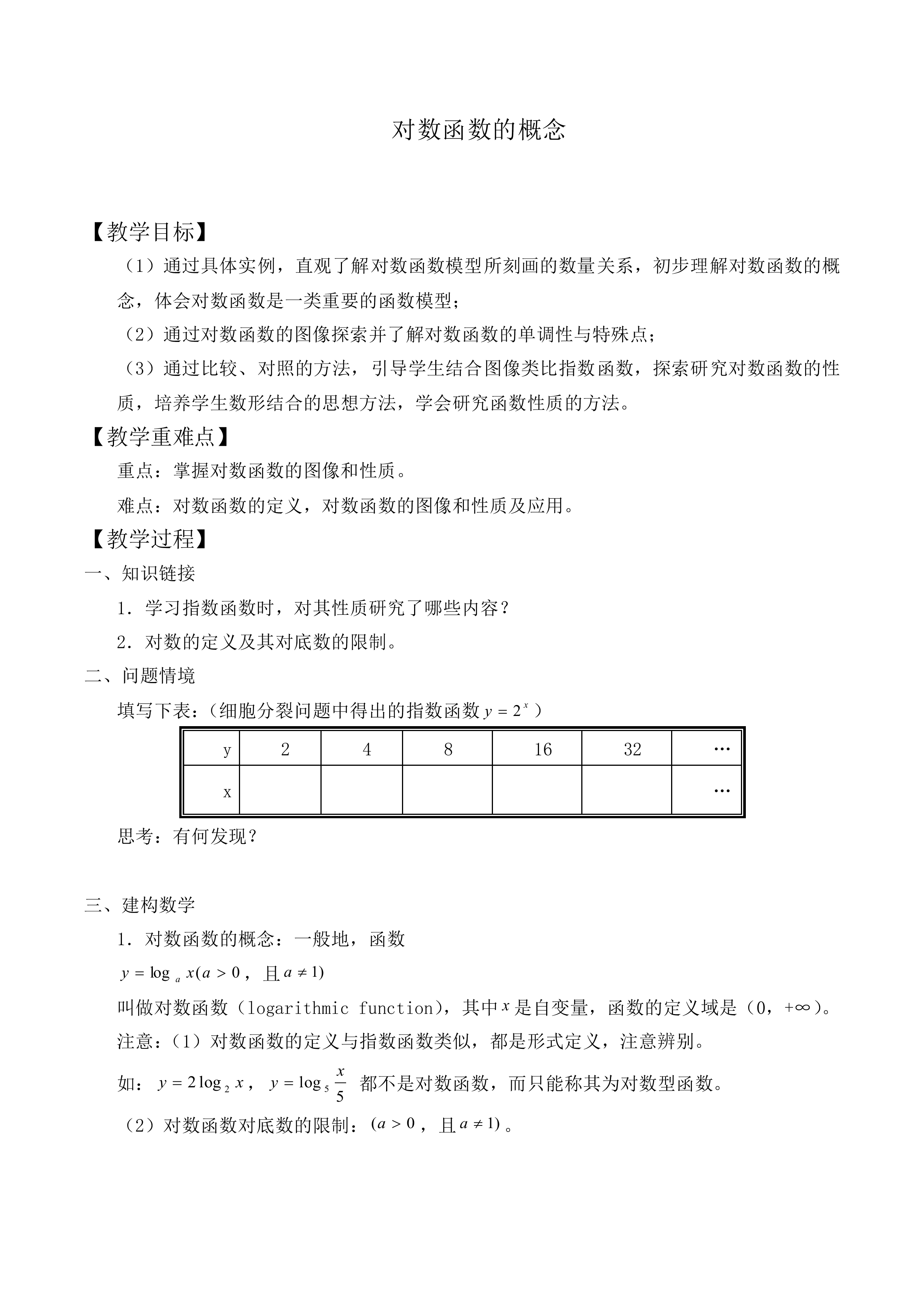 对数函数的概念_教案15