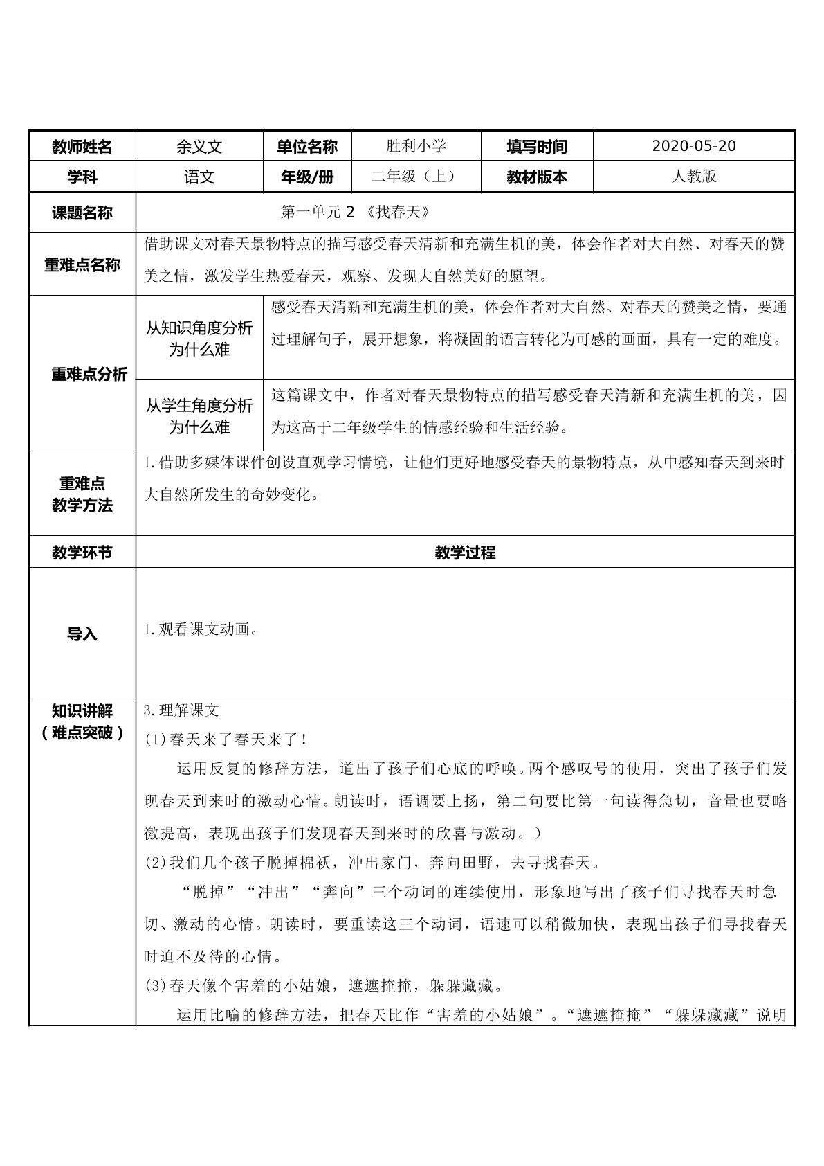 找春天