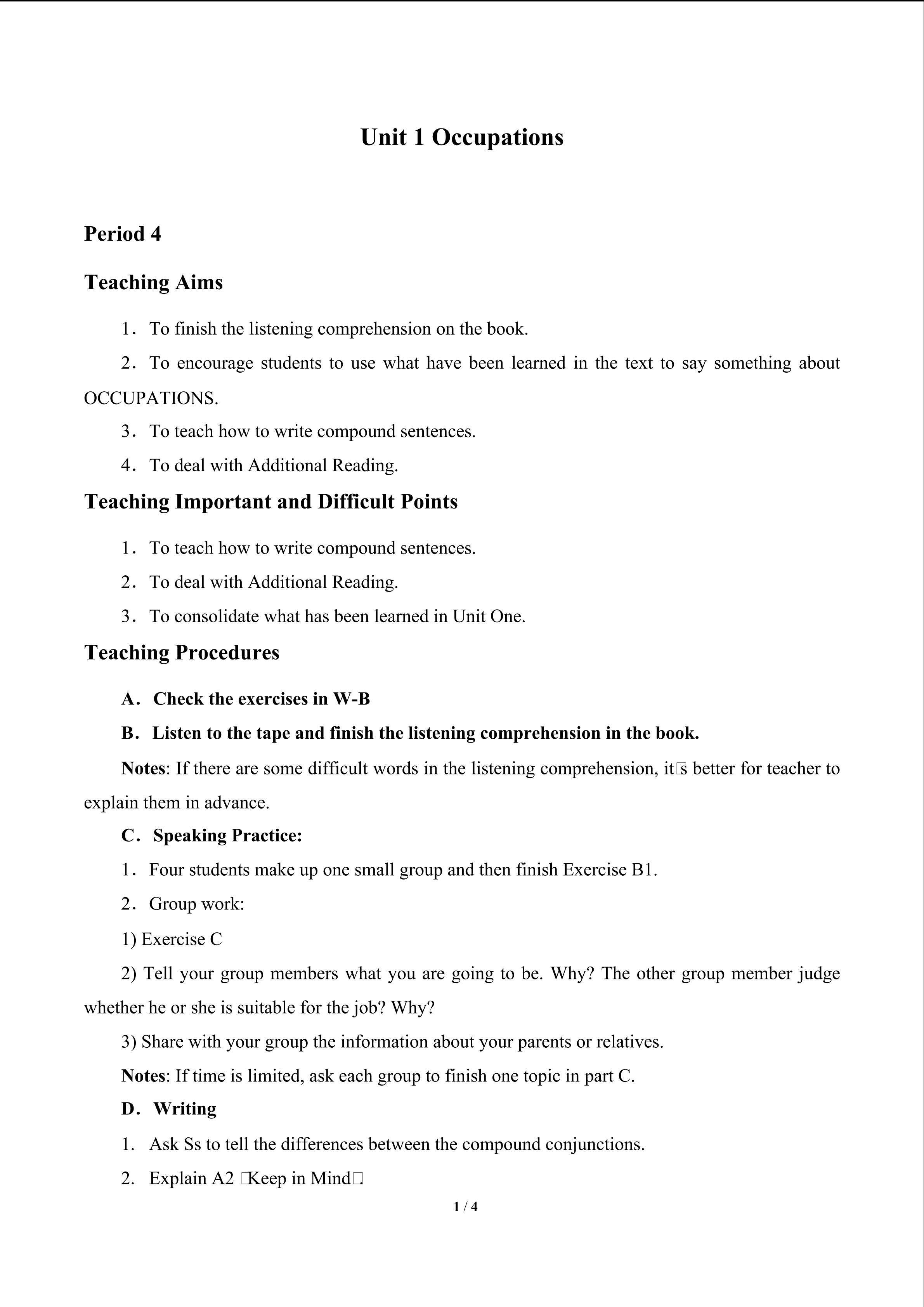 Unit 1 Occupations_教案7