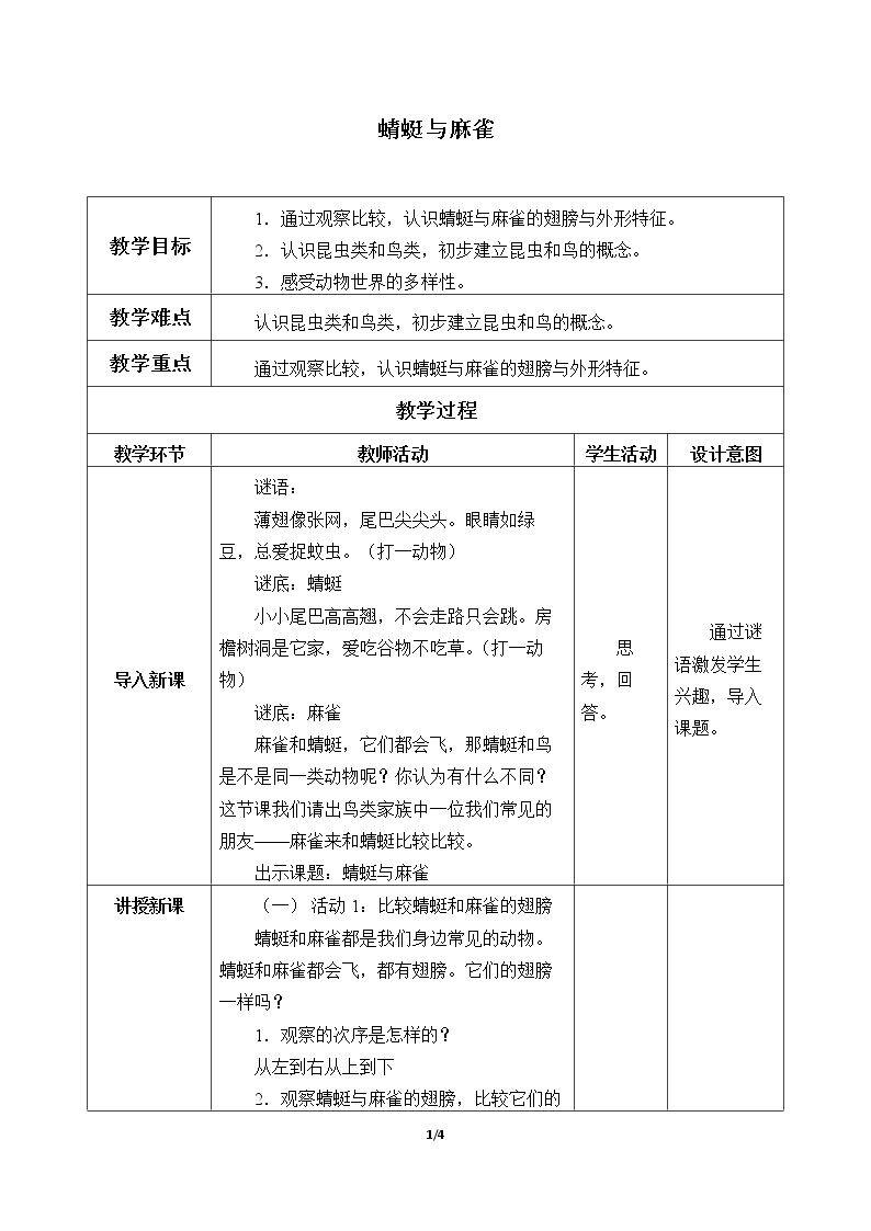 蜻蜓与麻雀