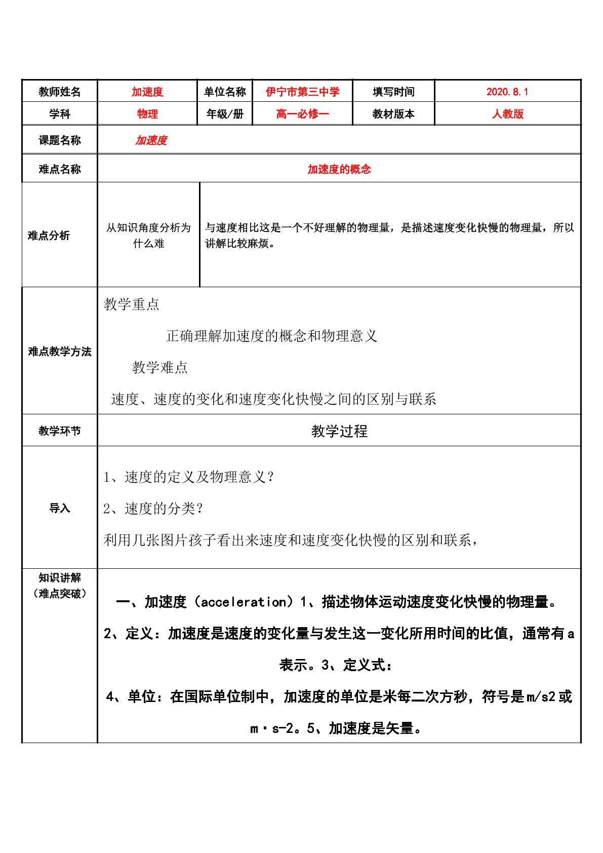加速度