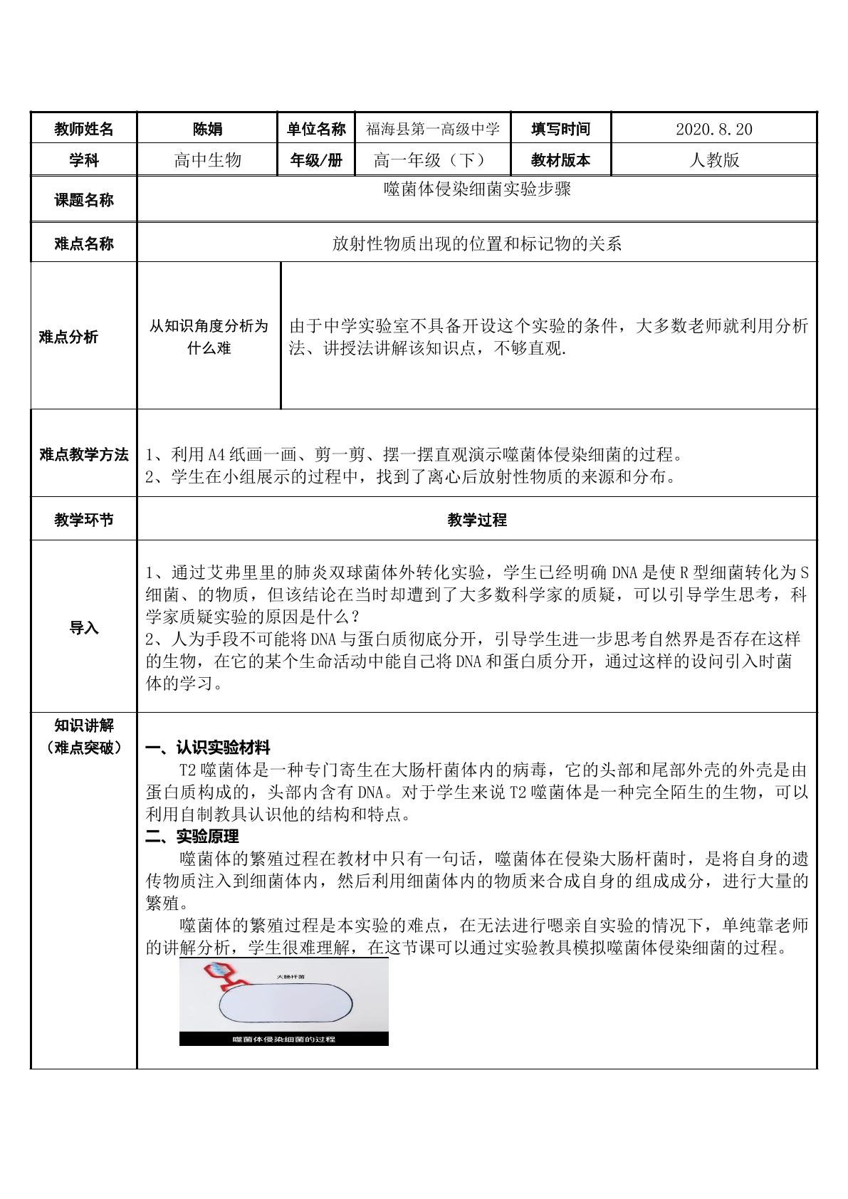 噬菌体侵染细菌的实验步骤