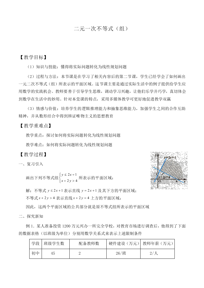 二元一次不等式（组）与平面区域_教案5