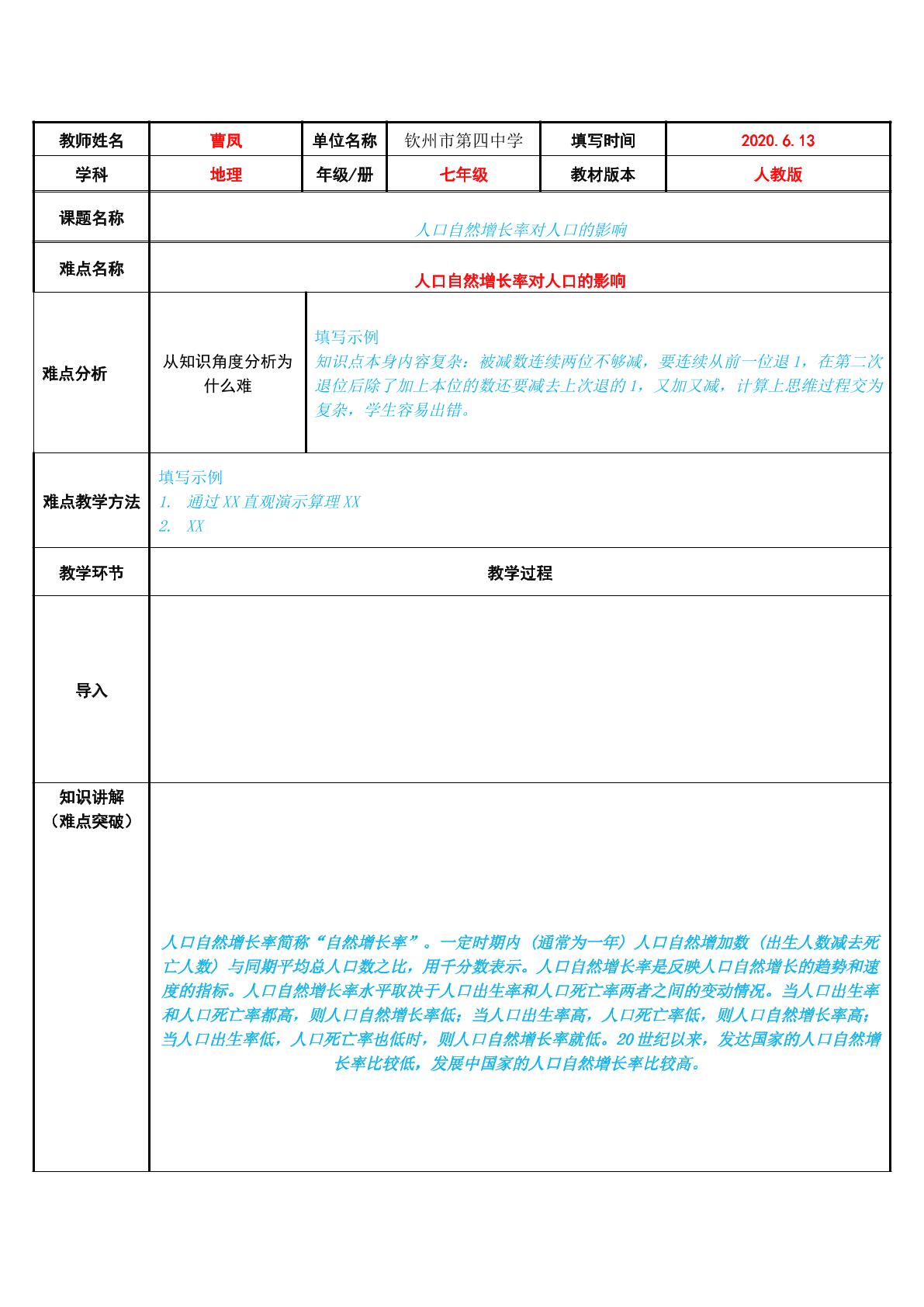 人口自然增长率对人口的影响