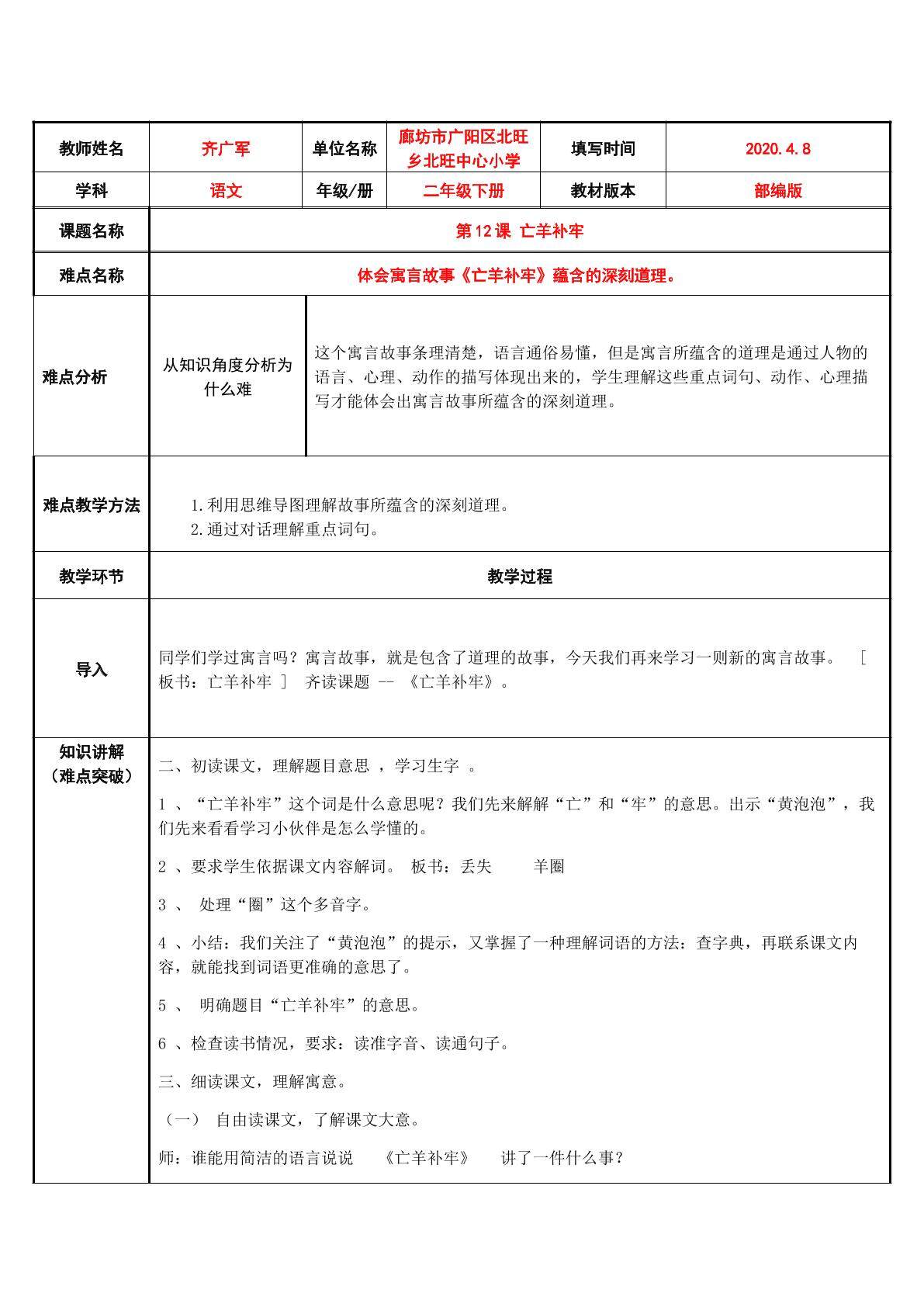 亡羊补牢