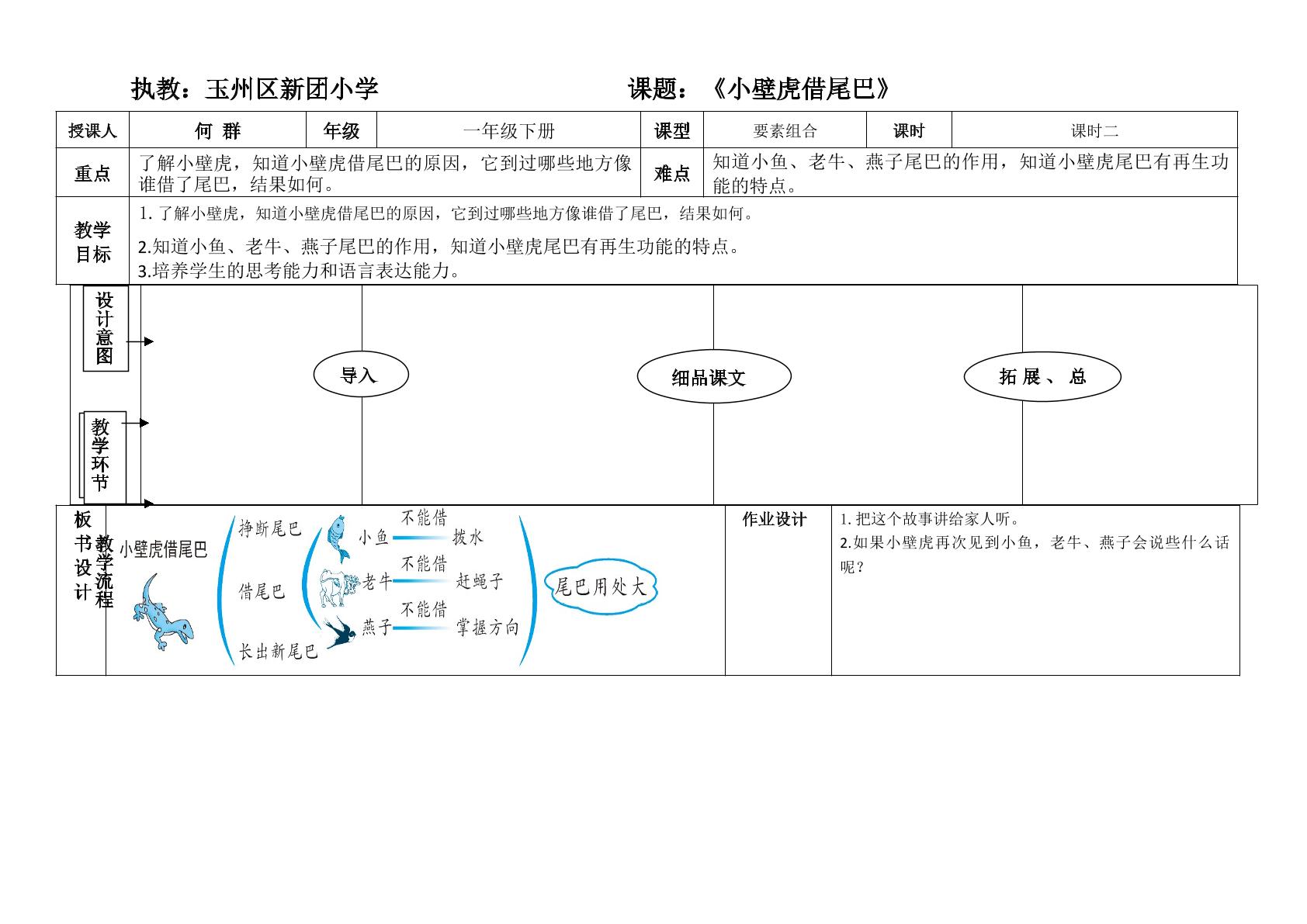 小壁虎借尾巴